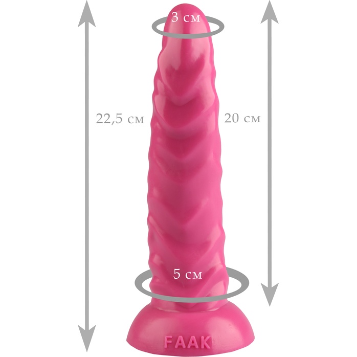 Розовая рельефная анальная втулка - 22,5 см. - 101Х-XX - Фистинг, гиганты. Фотография 5.