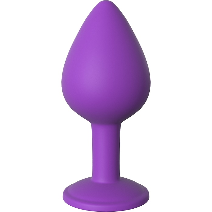 Фиолетовая анальная пробка со стразом Her Little Gem Medium Plug - 8,3 см - Fantasy For Her