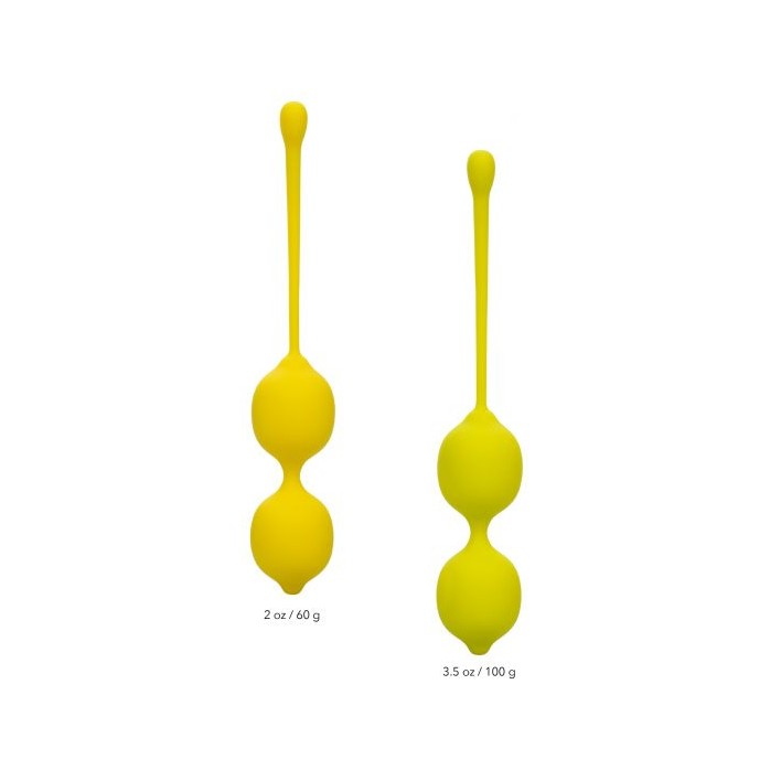 Набор вагинальных шариков-лимонов Kegel Training Set Lemon. Фотография 3.