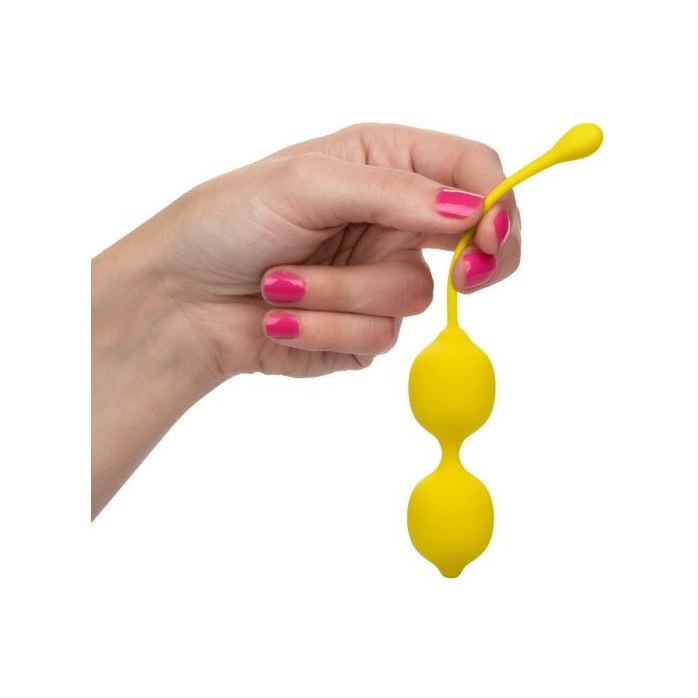 Набор вагинальных шариков-лимонов Kegel Training Set Lemon. Фотография 4.