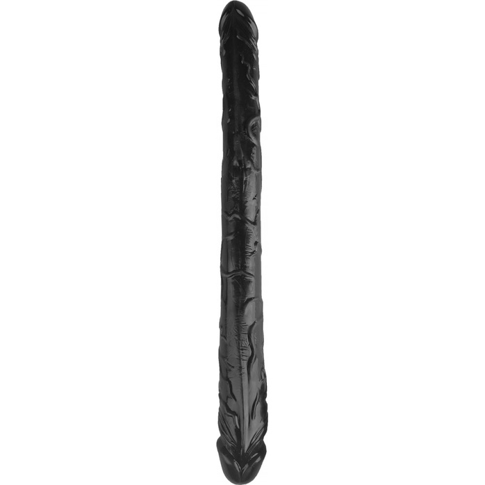 Черный двухсторонний спиралевидный фаллоимитатор - 37 см. Фотография 5.