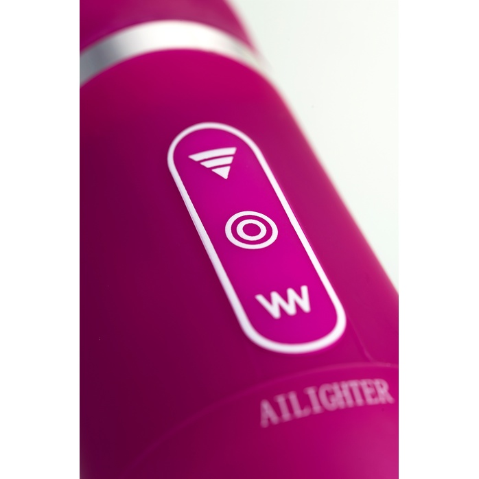 Розовый нереалистичный вибратор Ailighter Smart Telescopic Lover - 27,1 см. Фотография 11.