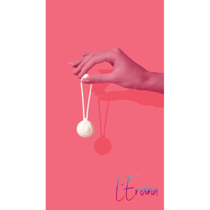 Белый вагинальный шарик LILY - L EROINA. Фотография 8.