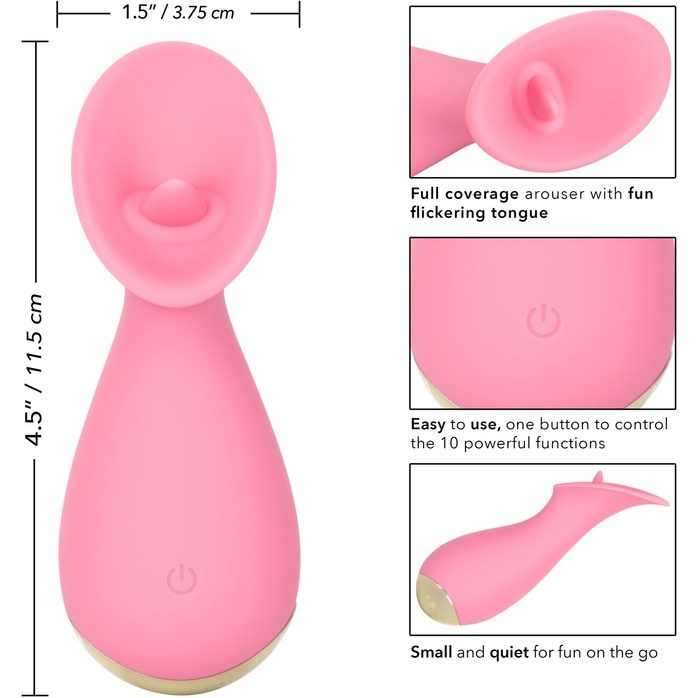 Розовый мини-вибромассажер #TickleMe - 11,5 см - Slay. Фотография 5.