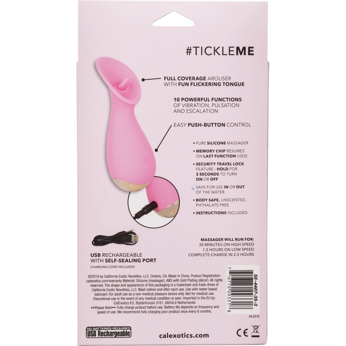Розовый мини-вибромассажер #TickleMe - 11,5 см - Slay. Фотография 8.