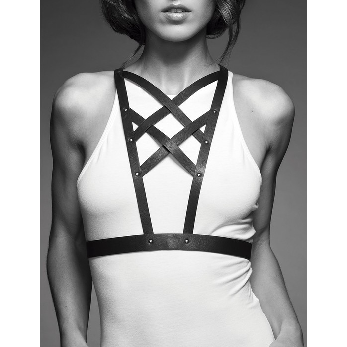 Чёрная упряжь MAZE Cross Cleavage Harness