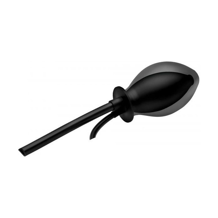 Черная анальная пробка с расширением Isabella Sinclaire Inflatable Enema Plug - 11,4 см - Mistress by Isabella Sinclaire . Фотография 4.