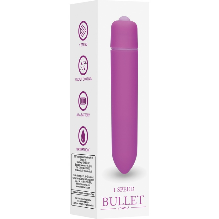 Фиолетовая вибропуля Speed Bullet - 9,3 см - Be Good Tonight. Фотография 6.