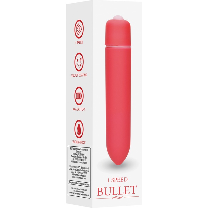 Красная вибропуля Speed Bullet - 9,3 см - Be Good Tonight. Фотография 6.