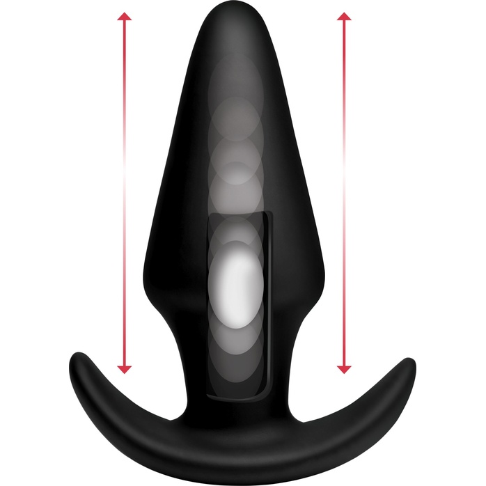 Черная анальная вибропробка Kinetic Thumping 7X Large Anal Plug - 13,3 см - Thump It