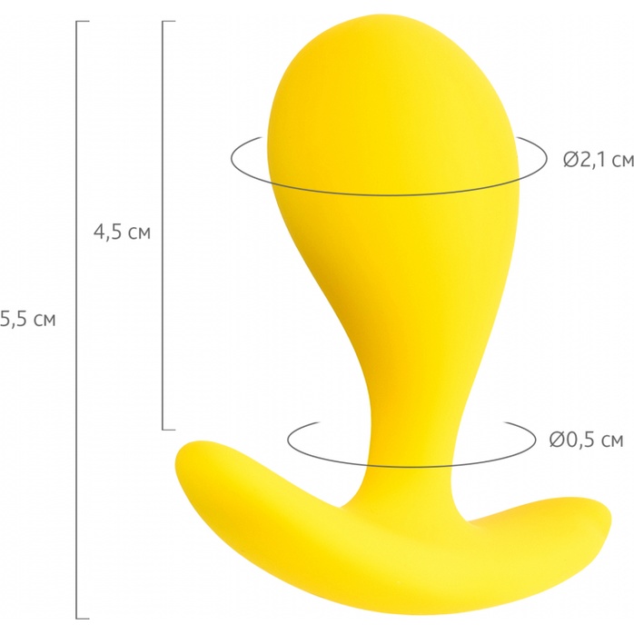 Желтая анальная втулка Blob - 5,5 см - ToDo. Фотография 2.