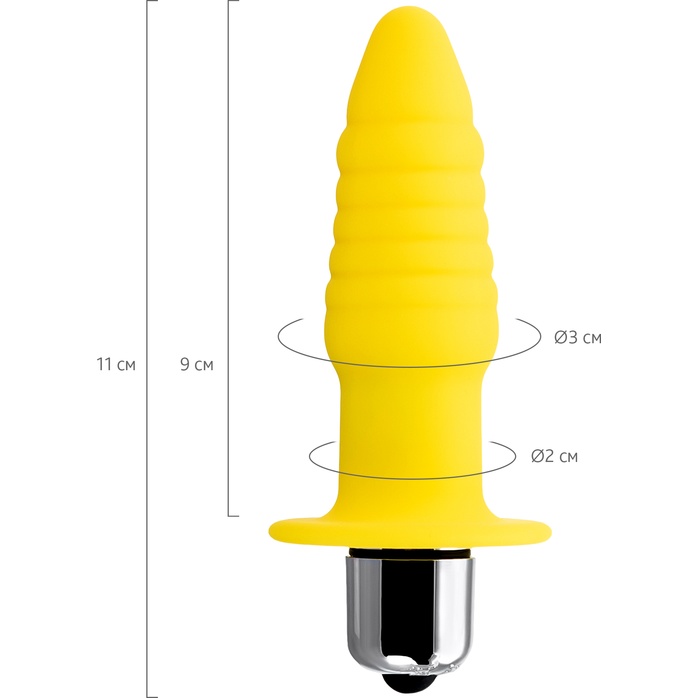 Желтая анальная вибровтулка Lancy - 11 см - ToDo. Фотография 3.