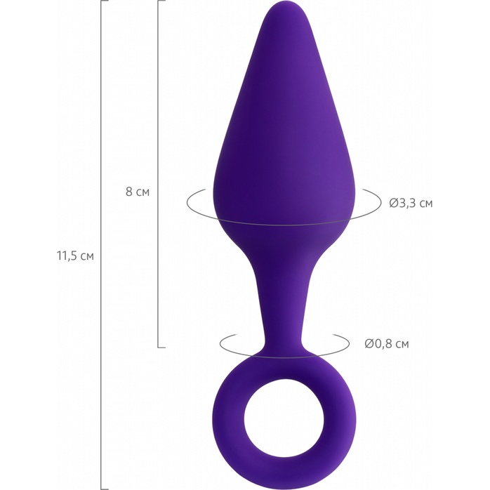 Фиолетовая анальная втулка Bung с петелькой - 11,5 см - ToDo. Фотография 2.
