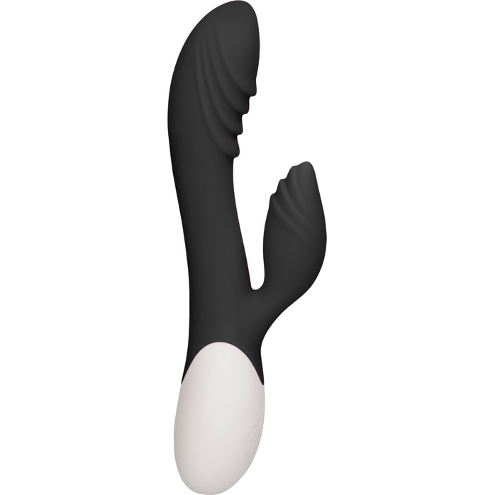 Черный вибратор-кролик Sunburst с функцией нагрева - 20 см - Heat. Фотография 2.