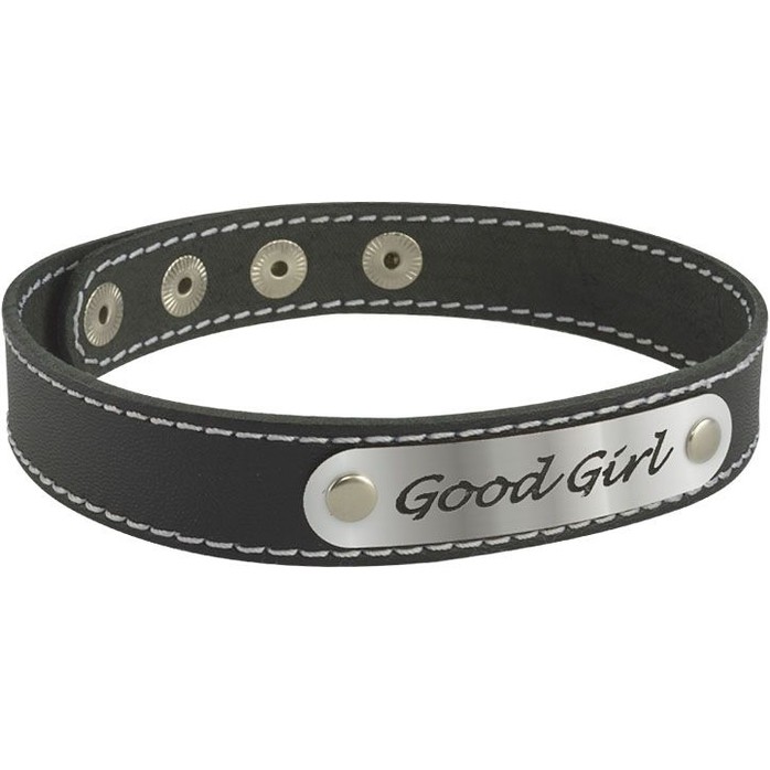 Чокер с белой строчкой Good Girl - BDSM accessories