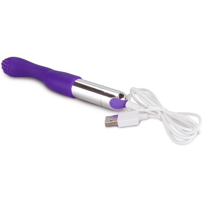 Фиолетовый перезаряжаемый вибратор Rechargeable IJOY Versatile Tickler - 14,5 см. Фотография 3.