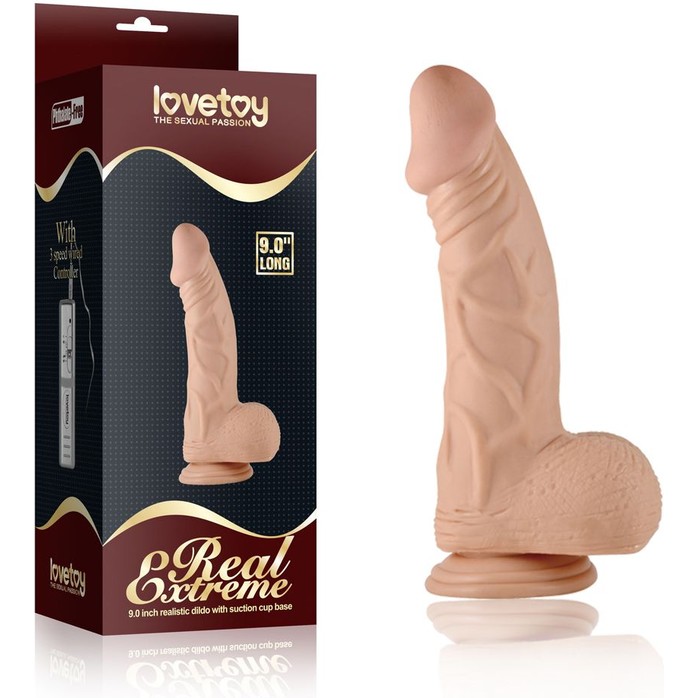 Телесный фаллоимитатор Real Extreme Dildo - 23 см. Фотография 2.
