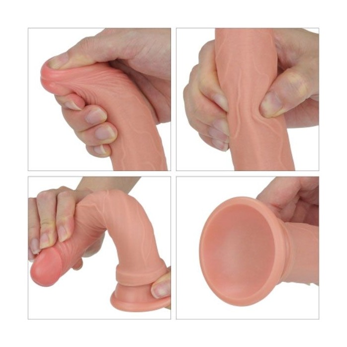 Реалистичный фаллоимитатор на присоске - 18,5 см. Фотография 3.