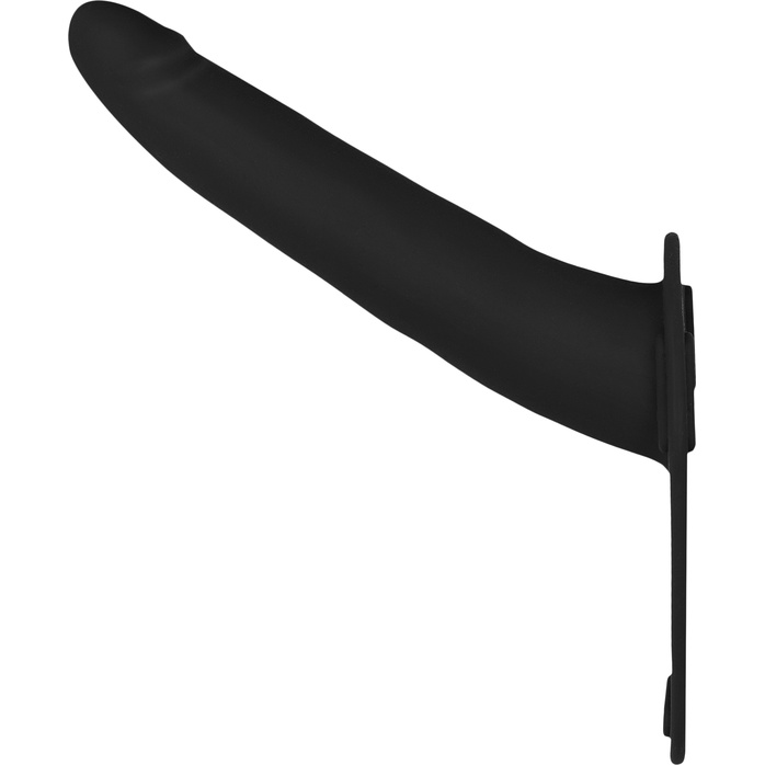 Черный страпон Adjustable на ремешках - 15,5 см - Ouch!. Фотография 2.