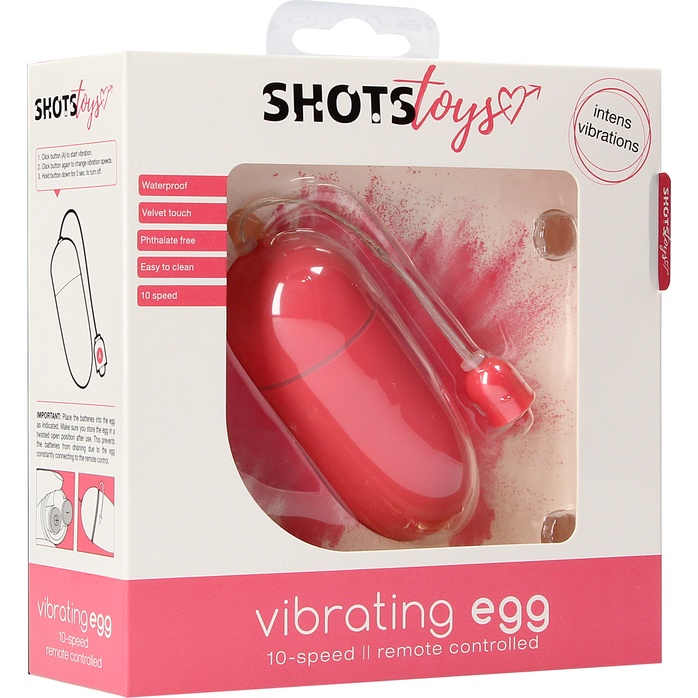 Розовое гладкое виброяйцо Vibrating Egg - 8 см - Shots Toys. Фотография 4.