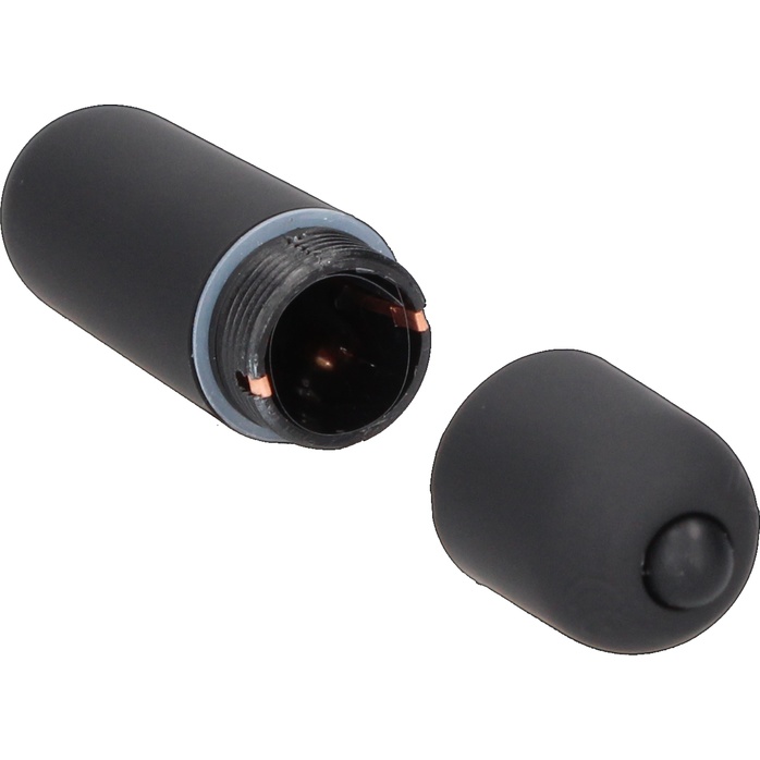 Черная вибропуля Power Bullet - 6,2 см - Shots Toys. Фотография 3.