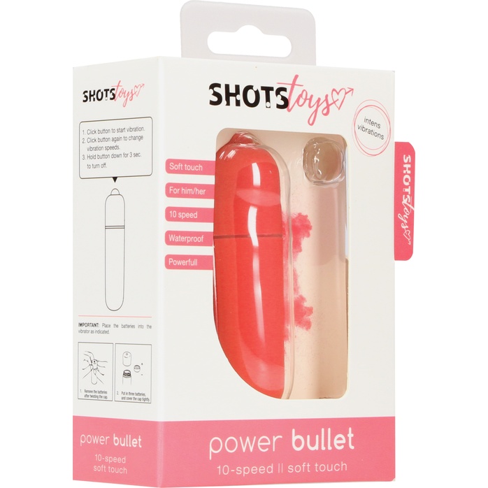 Розовая вибропуля Power Bullet - 6,2 см - Shots Toys. Фотография 4.
