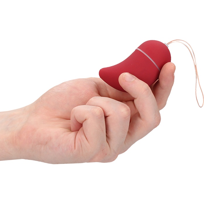 Красное виброяйцо Small Wireless Vibrating G-Spot Egg - Shots Toys. Фотография 2.