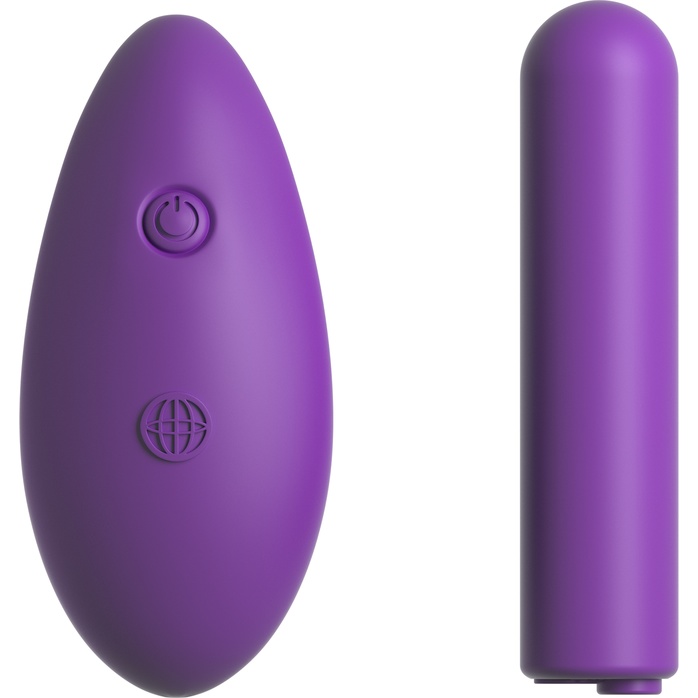 Фиолетовая вибропуля с пультом Rechargeable Remote Control Bullet - 7,62 см - Fantasy For Her