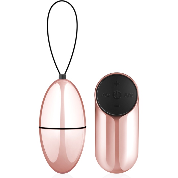 Розовое виброяйцо New Vibrating Egg с пультом ДУ - Rosy Gold
