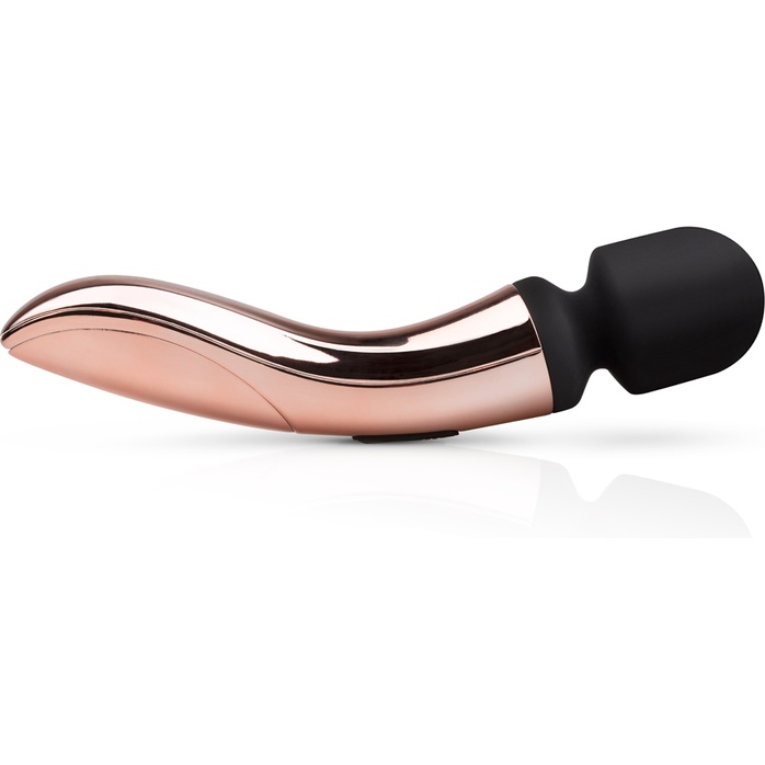 Черно-розовый вибромассажер Nouveau Curve Massager - 21 см - Rosy Gold. Фотография 3.
