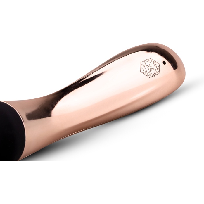 Черно-розовый вибромассажер Nouveau Curve Massager - 21 см - Rosy Gold. Фотография 4.