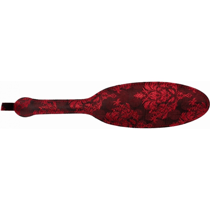 Красная овальная шлепалка с цветочным принтом - 35,5 см. Фотография 3.