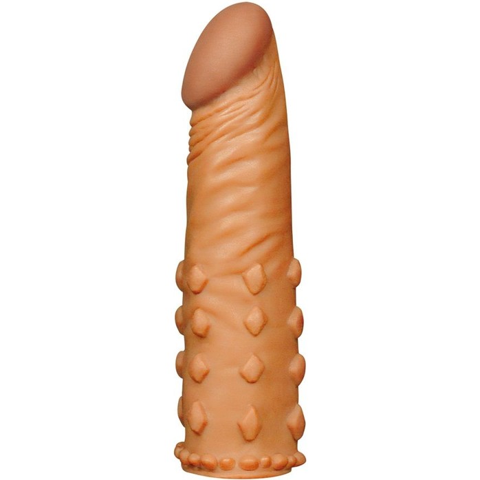 Коричневая насадка-удлинитель Add 2 Pleasure X Tender Penis Sleeve - 18 см