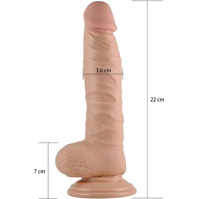 Телесный реалистичный фаллоимитатор 8.5 Real Extreme Dildo - 22 см. Фотография 4.