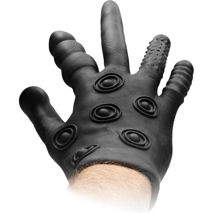 Черная стимулирующая перчатка Stimulation Glove - Fist It