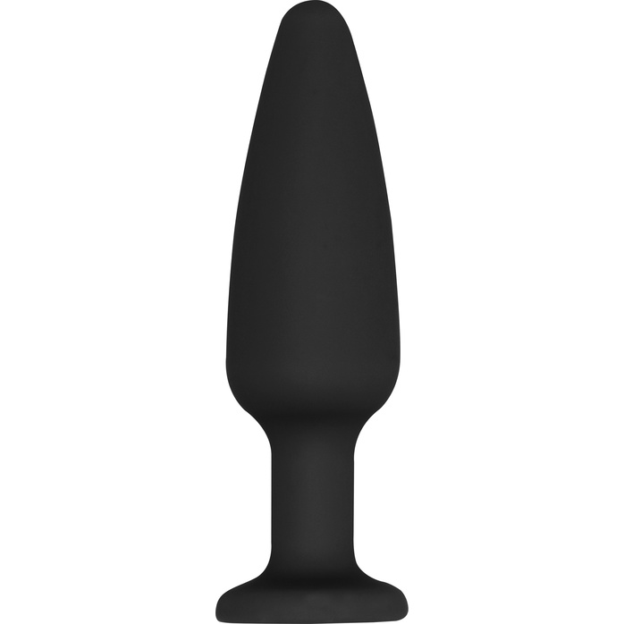 Черная анальная пробка Cone-Shaped Diamond Butt Plug - 9 см - Ouch!. Фотография 3.