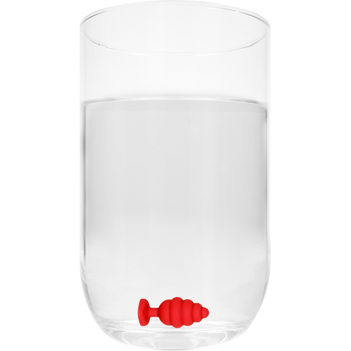 Красная анальная пробка Large Ribbed Diamond Heart Plug - 8 см - Ouch!. Фотография 5.