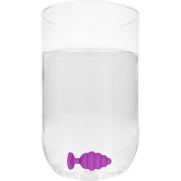 Фиолетовая анальная пробка Extra Large Ribbed Diamond Heart Plug - 9,6 см - Ouch!. Фотография 5.