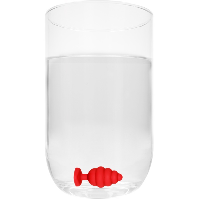 Красная анальная пробка Extra Large Ribbed Diamond Heart Plug - 9,6 см - Ouch!. Фотография 5.