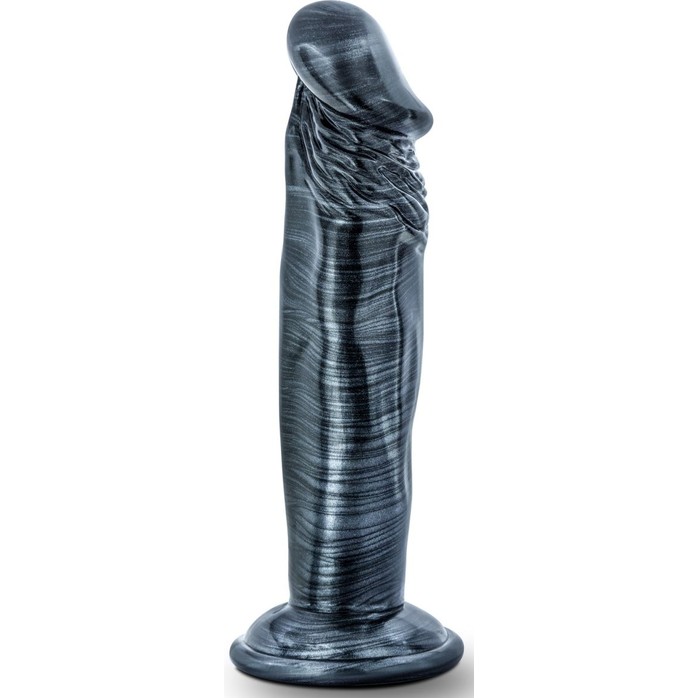 Черный фаллоимитатор без мошонки с присоской Ebony 6 Inch Dildo - 15 см - Jet