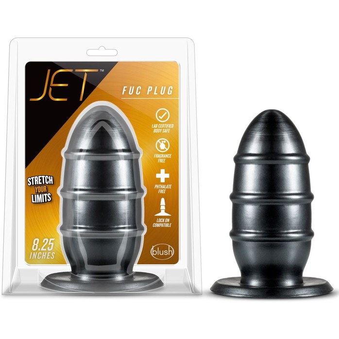 Черная анальная пробка Fuc Plug - 20,9 см - Jet. Фотография 3.