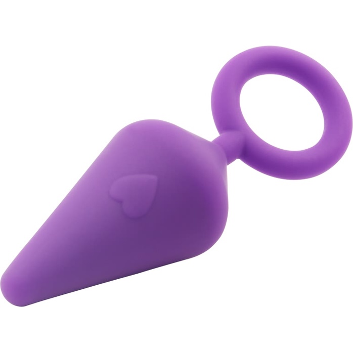 Фиолетовая анальная пробка с кольцом Candy Plug S - 7,1 см - Sweet Breeze. Фотография 5.