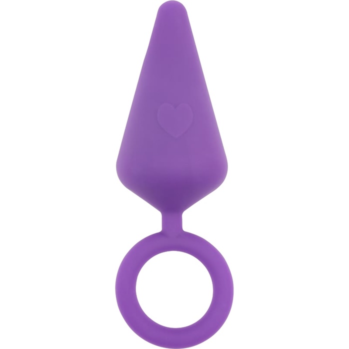 Фиолетовая анальная пробка с кольцом Candy Plug M - 10,1 см - Sweet Breeze. Фотография 2.