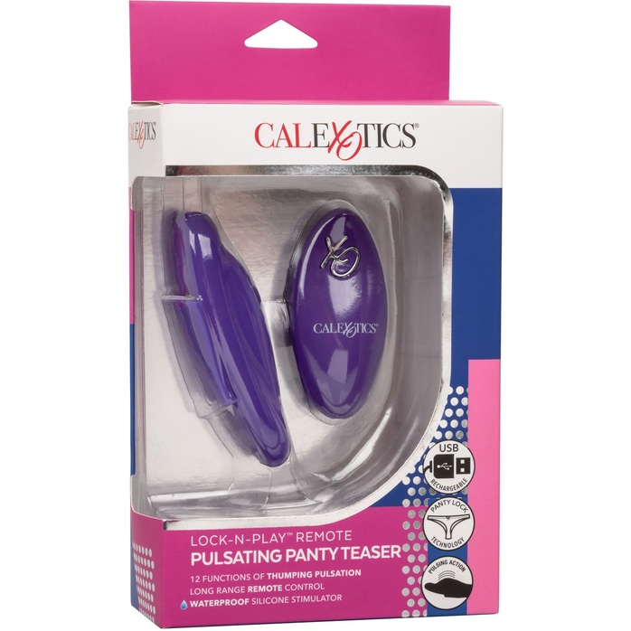 Фиолетовый стимулятор в трусики Lock-N-Play Remote Pulsating Panty Teaser. Фотография 10.