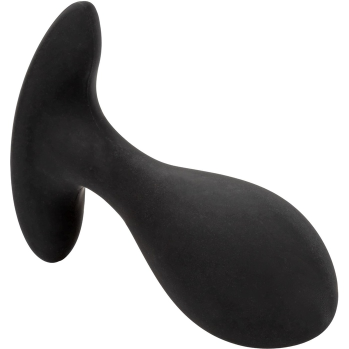 Черная расширяющаяся анальная пробка Weighted Silicone Inflatable Plug M - Anal Toys. Фотография 6.