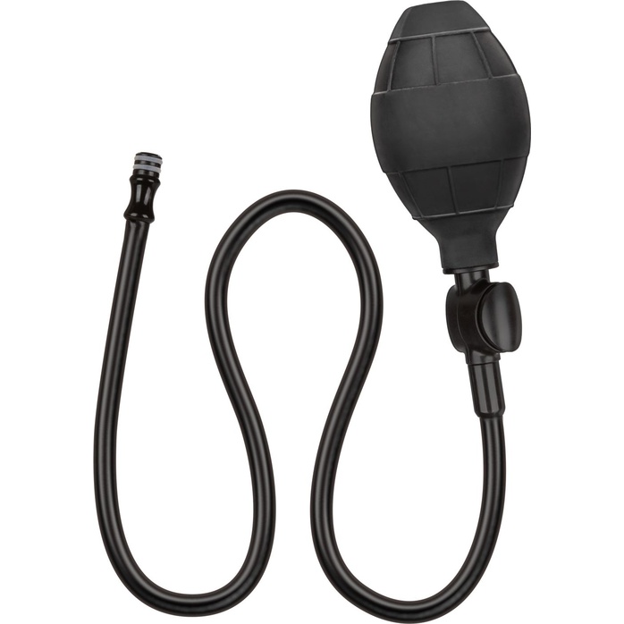Черная расширяющаяся анальная пробка Weighted Silicone Inflatable Plug M - Anal Toys. Фотография 7.