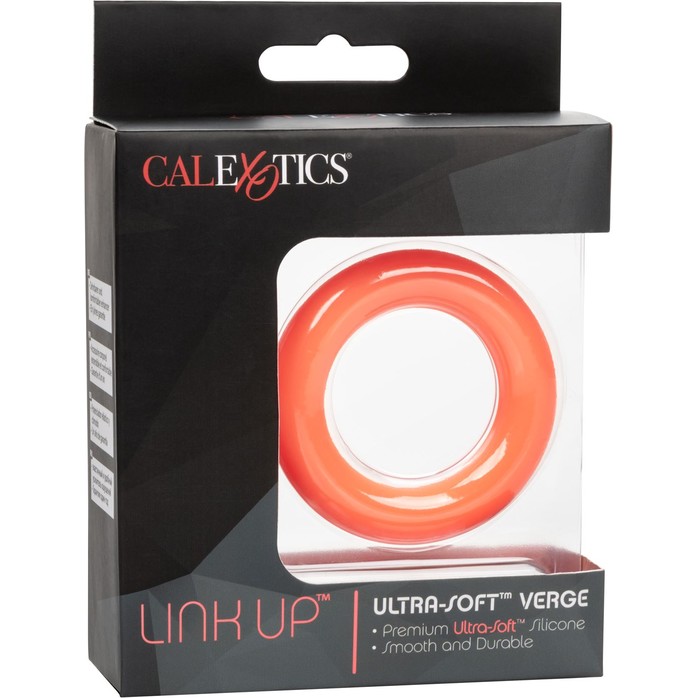 Оранжевое эрекционное кольцо Link Up Ultra-Soft Verge - Rings!. Фотография 6.