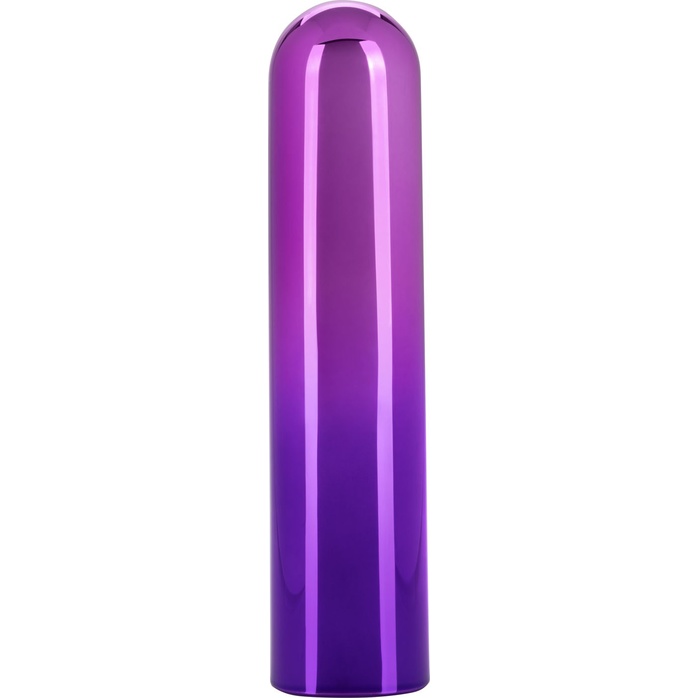 Фиолетовый гладкий мини-вибромассажер Glam Vibe - 9 см