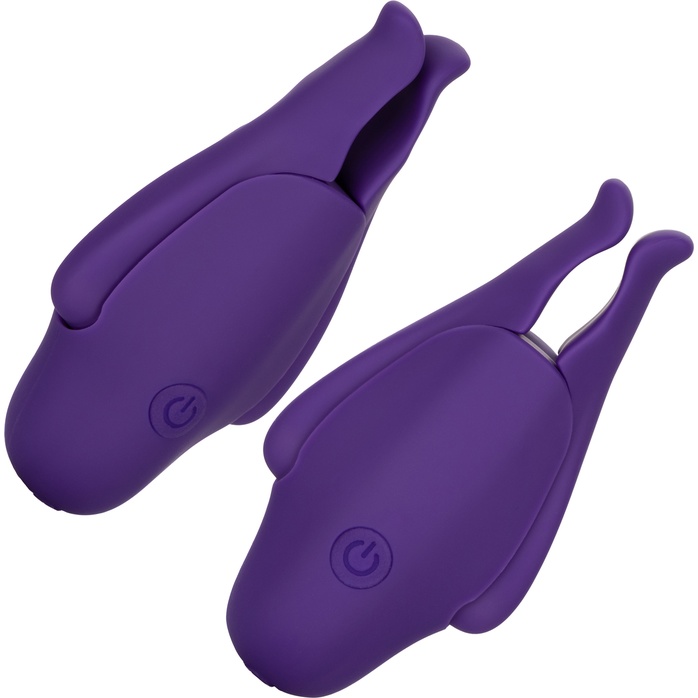 Фиолетовые виброзажимы для сосков Nipple Play Rechargeable Nipplettes - Nipple Play
