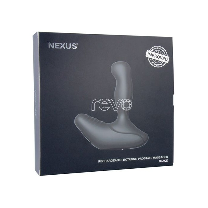 Черный вибромассажер простаты с вращающейся головкой Nexus Revo 2. Фотография 5.